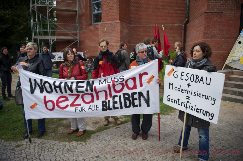 Demonstration gegen zu hohe Mieten 28.9.2013, Berlin Copyright: Christian Ditsch/version-foto.de