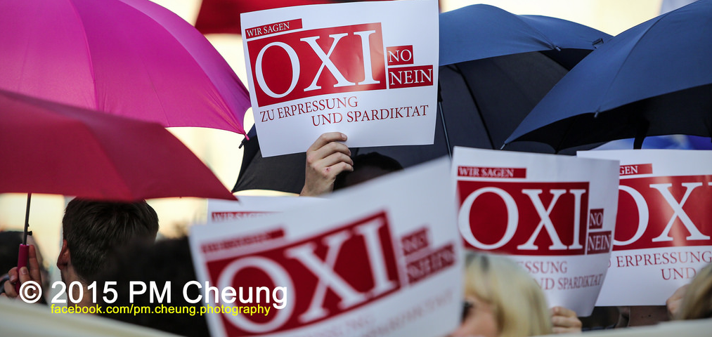 Demonstration: Nein! Oxi! No! zur Sparpolitik – Ja zur Demokratie! – 03.07.2015 – Berlin via CC 2.0